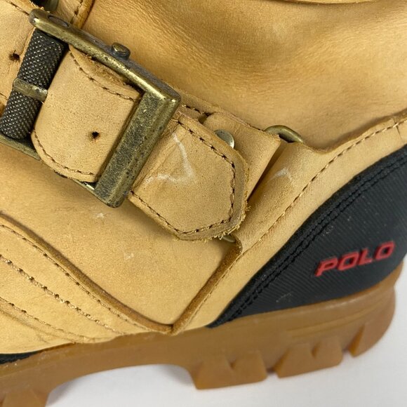 Polo Ralph Lauren Tenard Boots Men's 9.5 D Duck Boots Tan Brown Suede Leather - Picture 13 of 16